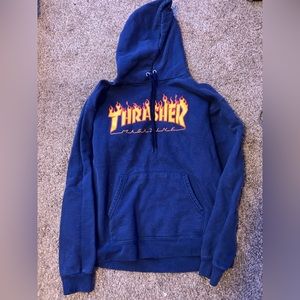 Thrasher Navy Blue Hoodie